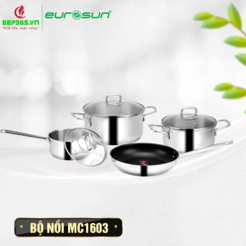 Bộ nồi inox Eurosun MC1603 Titanium