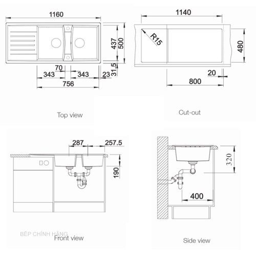 chau rua blanco lexa 8 s alu metallic 1