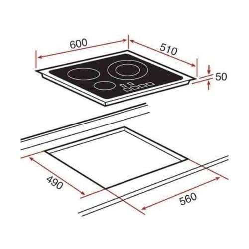 Kích thước Bếp từ TEKA IZC 63630 BK MST