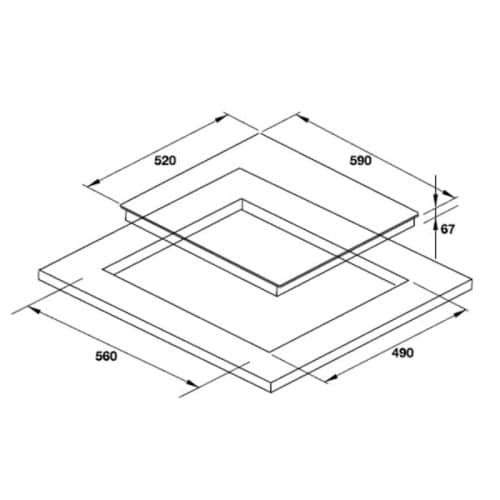 Kích thước bếp từ Hafele HC-I603B 536.01.601