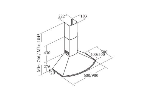 Máy hút mùi áp tường Cata CLASICA 600 WH 4 may hut mui ap tuong cata clasica 600 wh 2