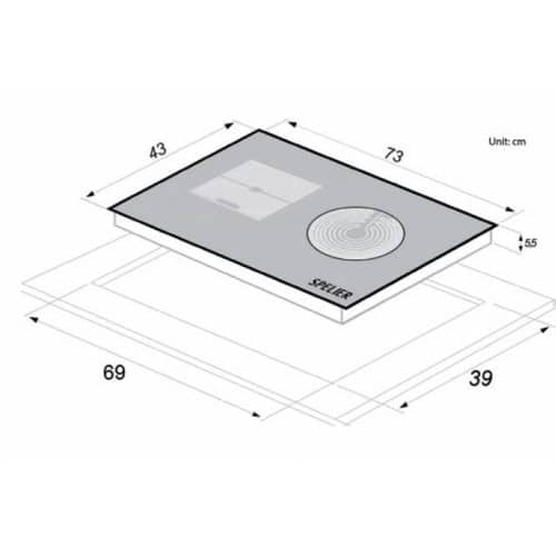 Kích thước của Bếp điện từ Spelier SPM-929H