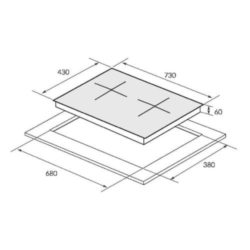 Kích thước Bếp từ Eurosun EU-T758