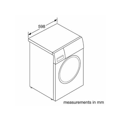 Kích thước máy giặt quần áo Bosch WAX32M40SG