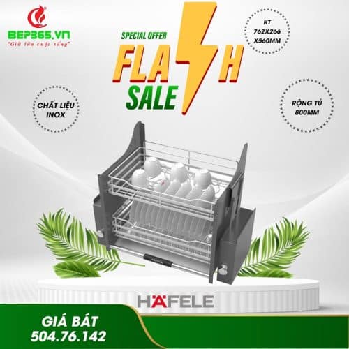 Giá bát nâng hạ kèm ống đựng đũa Hafele 504.76.142