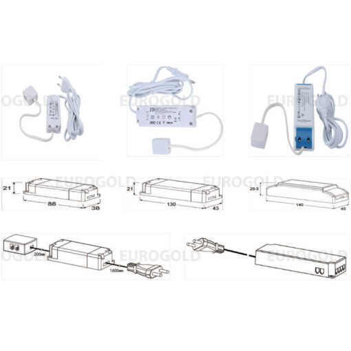 nguồn cấp đèn LED tủ áo Eurogold EUD8805