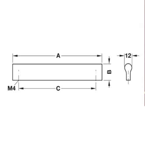 Tay Nắm Nhôm 180mm Hafele 155.01.103