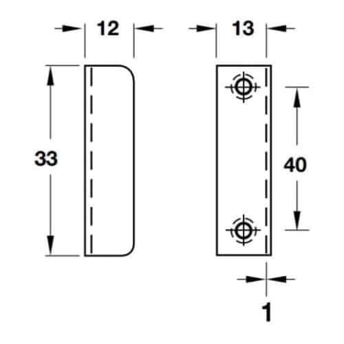 Bas giữ góc vuông Hafele 239.41.013 3 Bas giữ góc vuông Hafele 239.41.013
