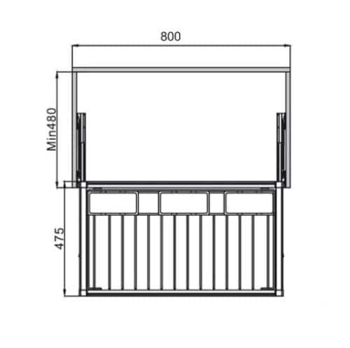 Móc Treo Quần 800mm Với Hộp Nhựa Hafele 807.95.813