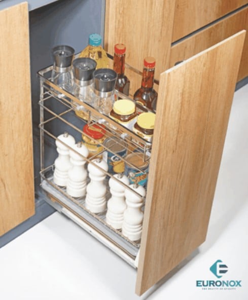 Giá dao thớt chai lọ đa năng nan dẹt 3 tầng Euronox EU2.30G