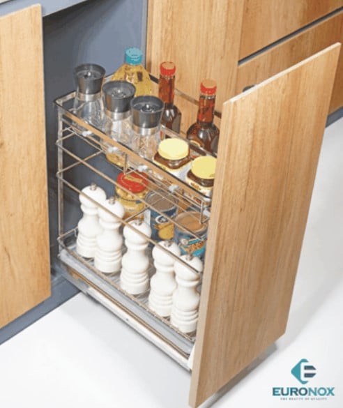 Giá dao thớt chai lọ đa năng nan dẹt 3 tầng Euronox EU2.35G