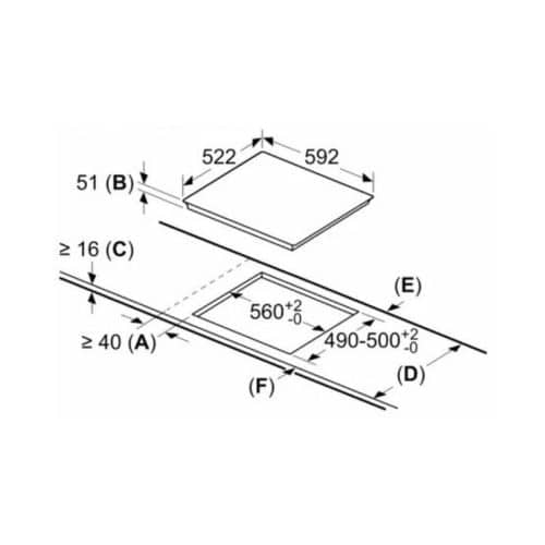 Kích thước bếp từ Bosch PUJ611BB5E