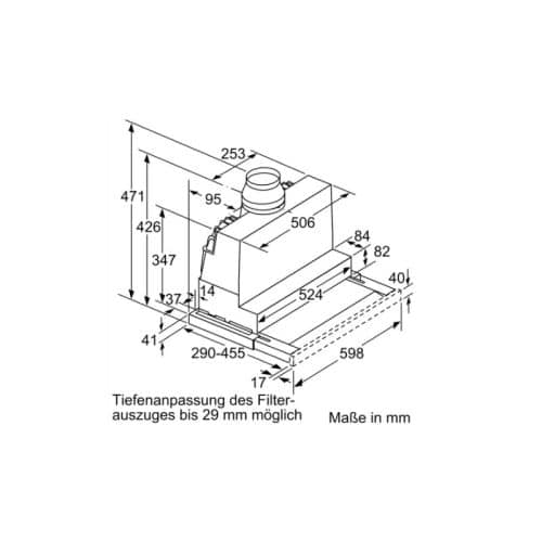 Kích thước máy hút mùi Bosch DFR067A52