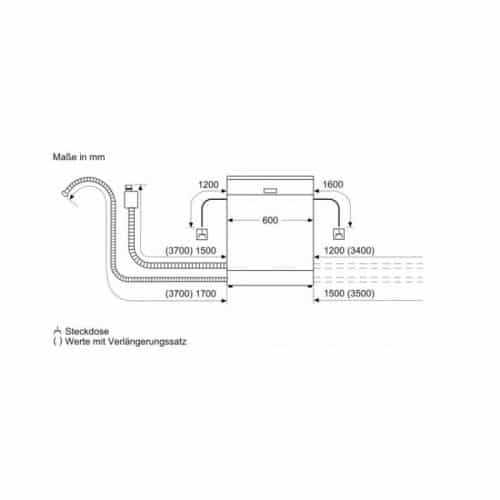 Kích thước Máy rửa bát Bosch SMS8YCI03E