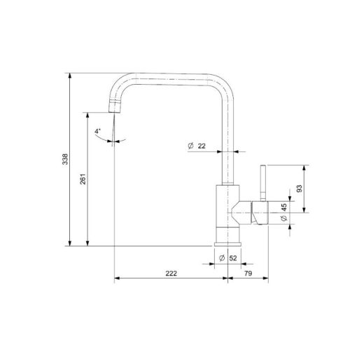 Thiết kế của vòi rửa bát nóng lạnh Reginox Crystal R30516