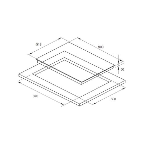 Thiết kế lắp đặt của bếp từ đa điểm Fagor 3IF-ZONE96C4S