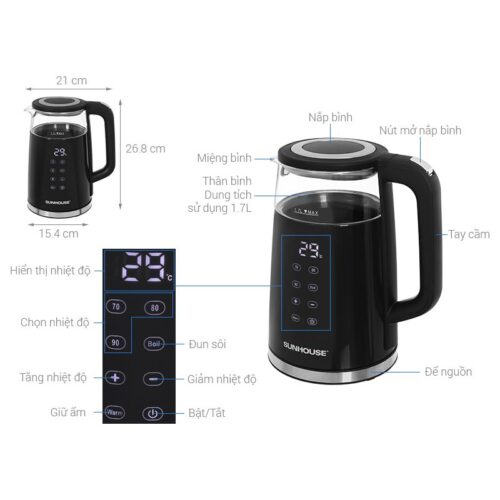 kich thuoc binh dun sieu toc sunhouse shd1333