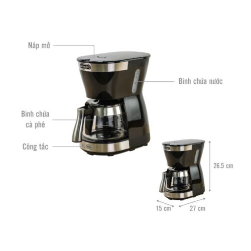 kich thuoc may pha ca phe delonghi icm12011 bk